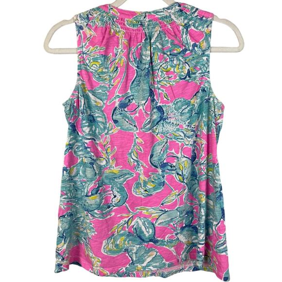 Lilly‎ Pulitzer Essie Lobsters Top in High Tide Navy Drop Size Small - Picture 6 of 11
